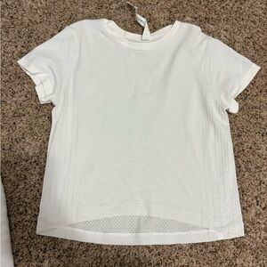 Lululemon Athletica Cream Short Sleeve Top